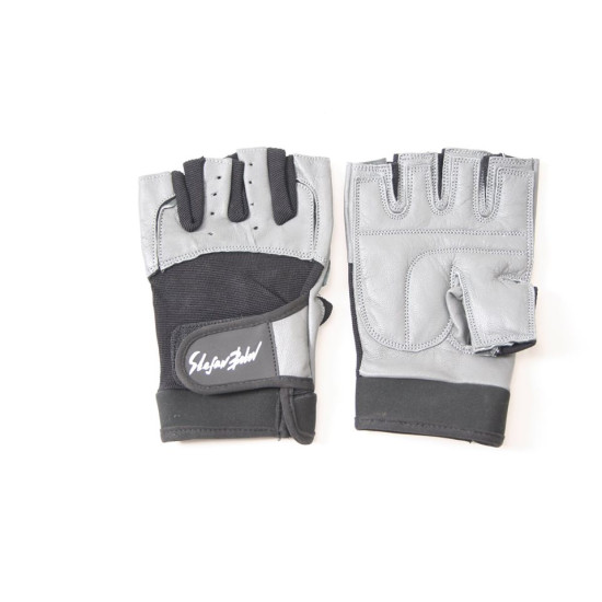 Мъжки ръкавици за фитнес в черно и сиво