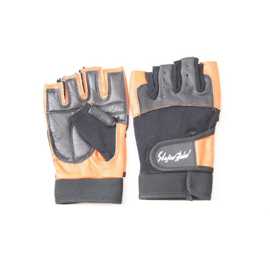 Мъжки ръкавици за фитнес в черно и кафяво