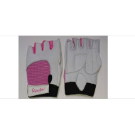 Дамски ръкавици за фитнес в бяло и розово