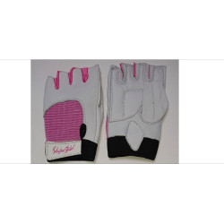 Дамски ръкавици за фитнес в бяло и розово