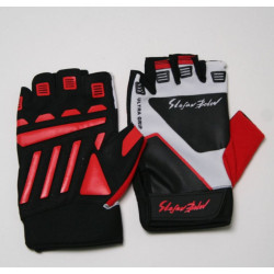 Мъжки ръкавици за фитнес в черно, червено и бяло
