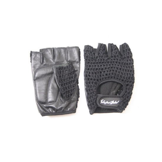 Мъжки ръкавици за фитнес с мрежа в черно