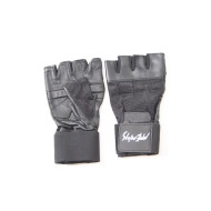 Мъжки ръкавици за фитнес с накитник в черно