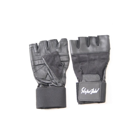 Мъжки ръкавици за фитнес с накитник в черно