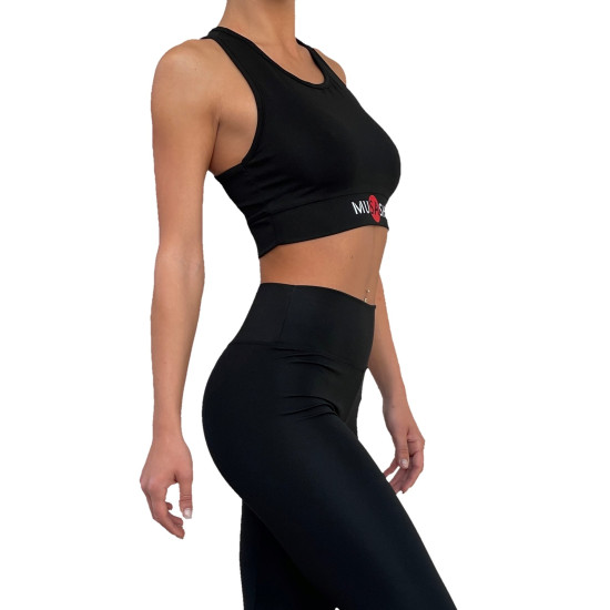 Черно бюстие ликра MUSASHI