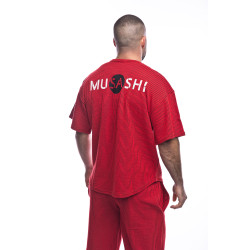 Комплект червен Musashi къси панталони и рег-топ