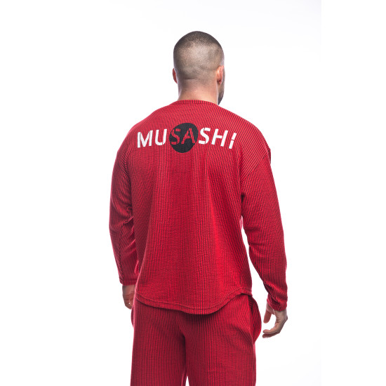 Комплект червен Musashi шалвар и рег-топ дълъг ръкав