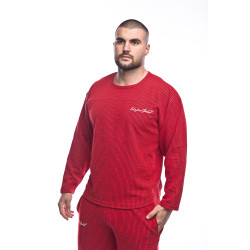 Комплект червен SB шалвар и рег-топ дълъг ръкав