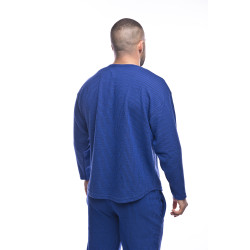 Комплект син SB шалвар и рег-топ дълъг ръкав