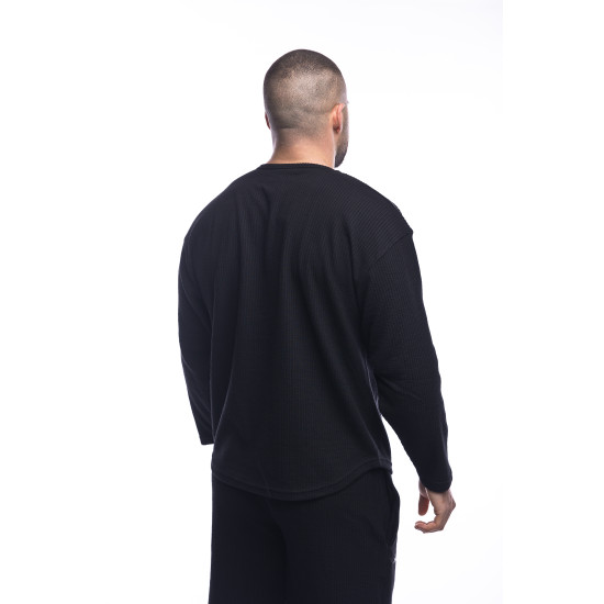 Комплект черен SB шалвар и рег-топ дълъг ръкав