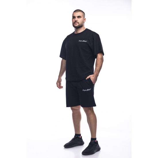 Комплект черен SB къси панталони и рег-топ