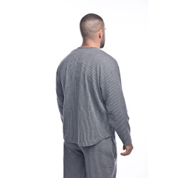 Комплект сив SB шалвар и рег-топ дълъг ръкав