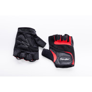 Мъжки ръкавици за фитнес в черно и червено