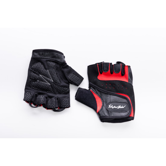 Мъжки ръкавици за фитнес в черно и червено