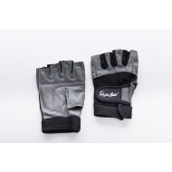 Мъжки ръкавици за фитнес в черно и сиво