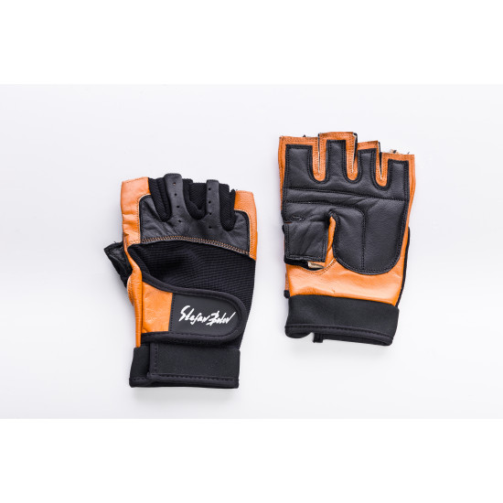 Мъжки ръкавици за фитнес в черно и кафяво