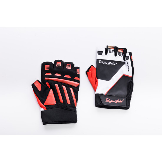 Мъжки ръкавици за фитнес в черно, червено и бяло