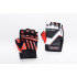 Мъжки ръкавици за фитнес в черно, червено и бяло