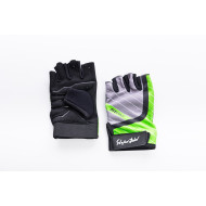 Мъжки ръкавици за фитнес в черно, сиво и зелено