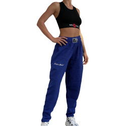 Комплект син шалвар SB и черно бюстие ликра Musashi